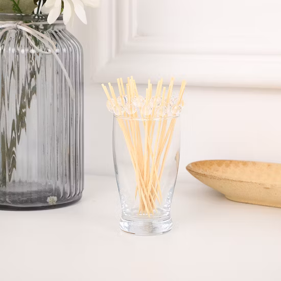 Recycelbare, umweltfreundliche Einweg-Spieße mit Knoten aus Bambusfrüchten für Partys, Cocktails, Grillen, dekorative Vorspeisen